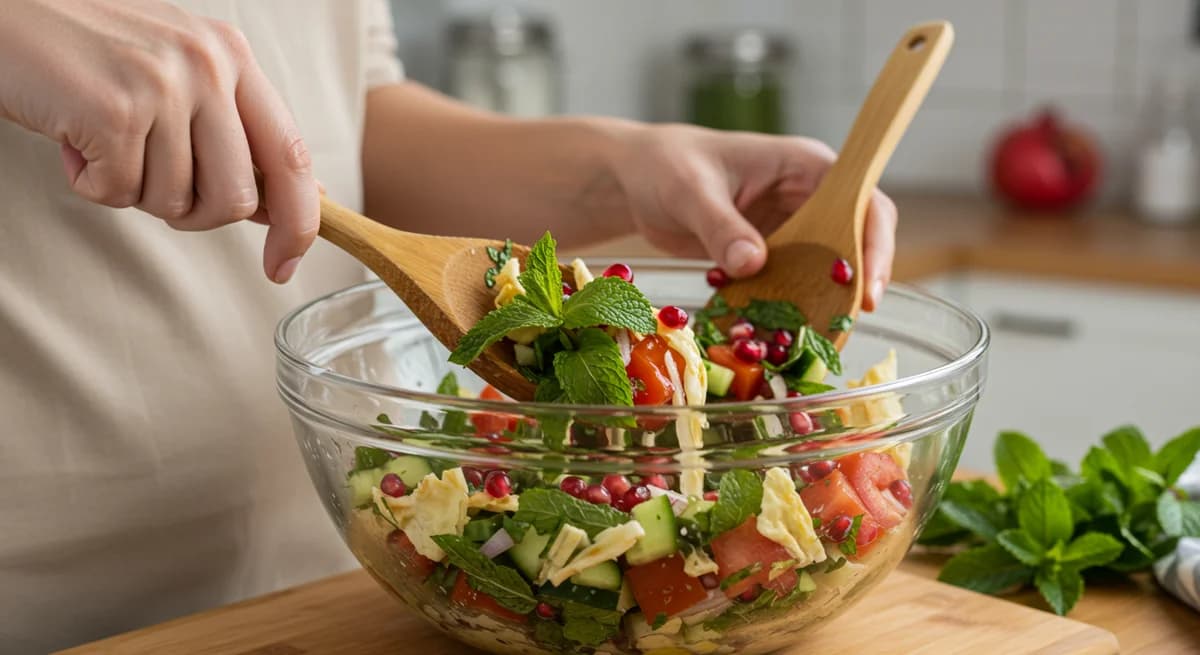 Yaz Sofralarının Vazgeçilmezi: 20 Dakikada Hazır Fattuş Salatası Sırrı!