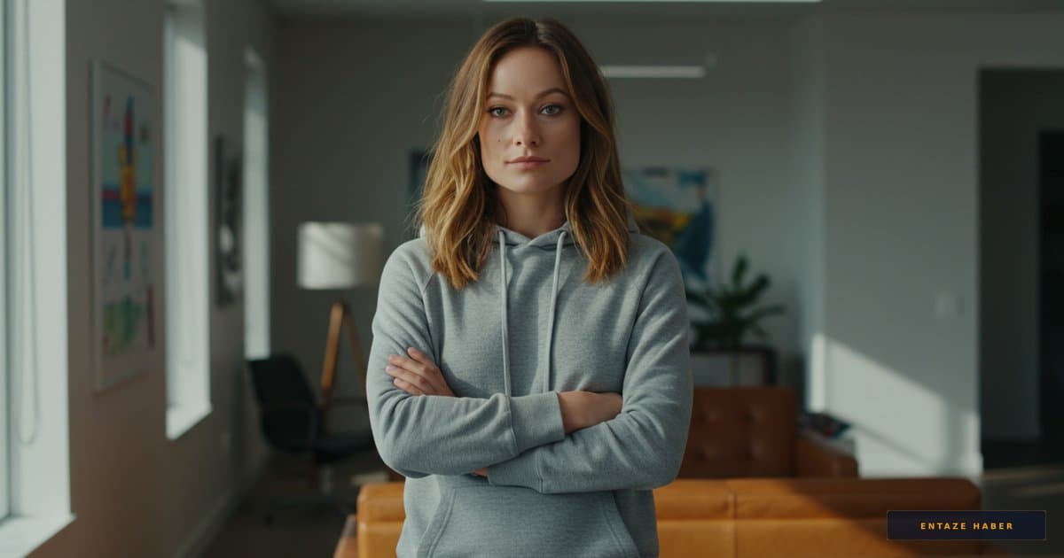 Olivia Wilde'dan Stil Dersi: Gri Kapüşonlu Sweatshirt'ü Ofis Şıklığına Dönüştürmenin Sırrı!