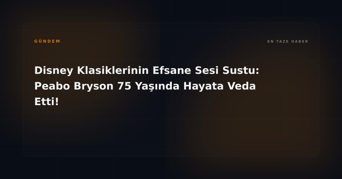 Disney Klasiklerinin Efsane Sesi Sustu: Peabo Bryson 75 Yaşında Hayata Veda Etti!